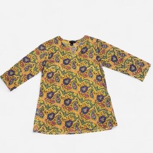 Sam Hilu's Collection Colorful Paisley Tunic Top XL